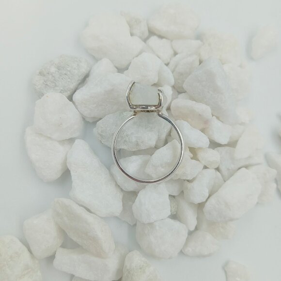Sterling Silver Raw Rock Crystal Quartz - Picture 5 of 14